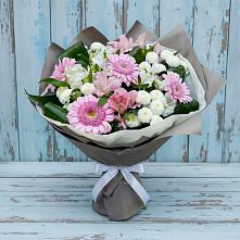 Букет цветов из:  Герберы, Альстромерии и Хризантемы в Гофицком