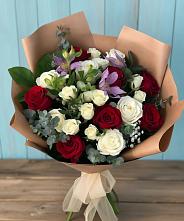 Букет цветов из:  Розы и Альстромерии в Гофицком
