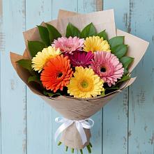 Букет цветов из:  Герберы #REPLACE_PRED# Гофицком