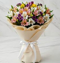 Букет цветов из:  Альстромерии #REPLACE_PRED# Гофицком