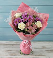 Букет цветов из:  Герберы #REPLACE_PRED# Гофицком