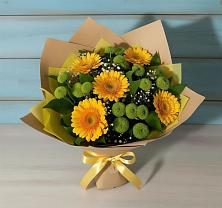 Букет цветов из:  Герберы и Хризантемы в Гофицком
