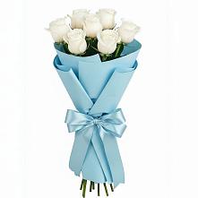 Букет 7 белых роз Проуд в Гофицком