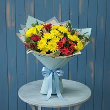 Букет цветов из:  Альстромерии и Хризантемы в Гофицком
