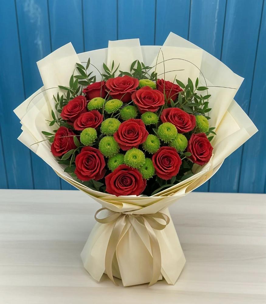 Букет цветов из: Розы и Хризантемы в Гофицком